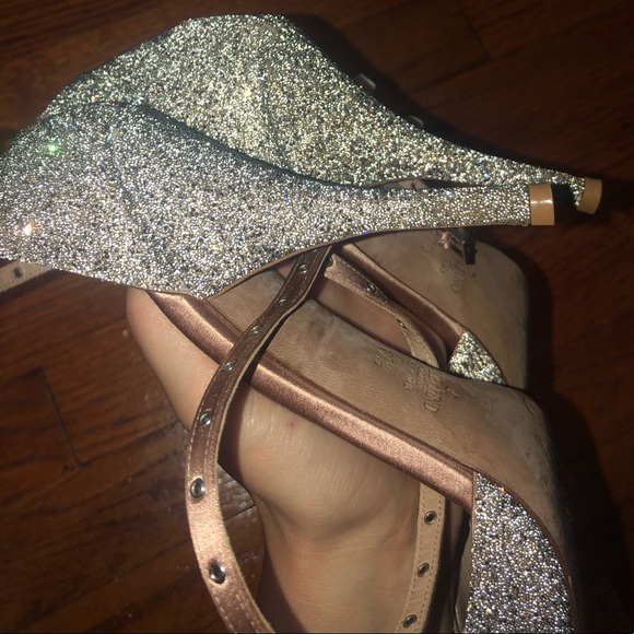 VALENTINO Glitter Pointed-Toe Ankle-Wrap Pump - Picture 8 of 8